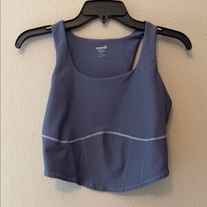 Old Navy Women's Blue Active corset Crop Tank